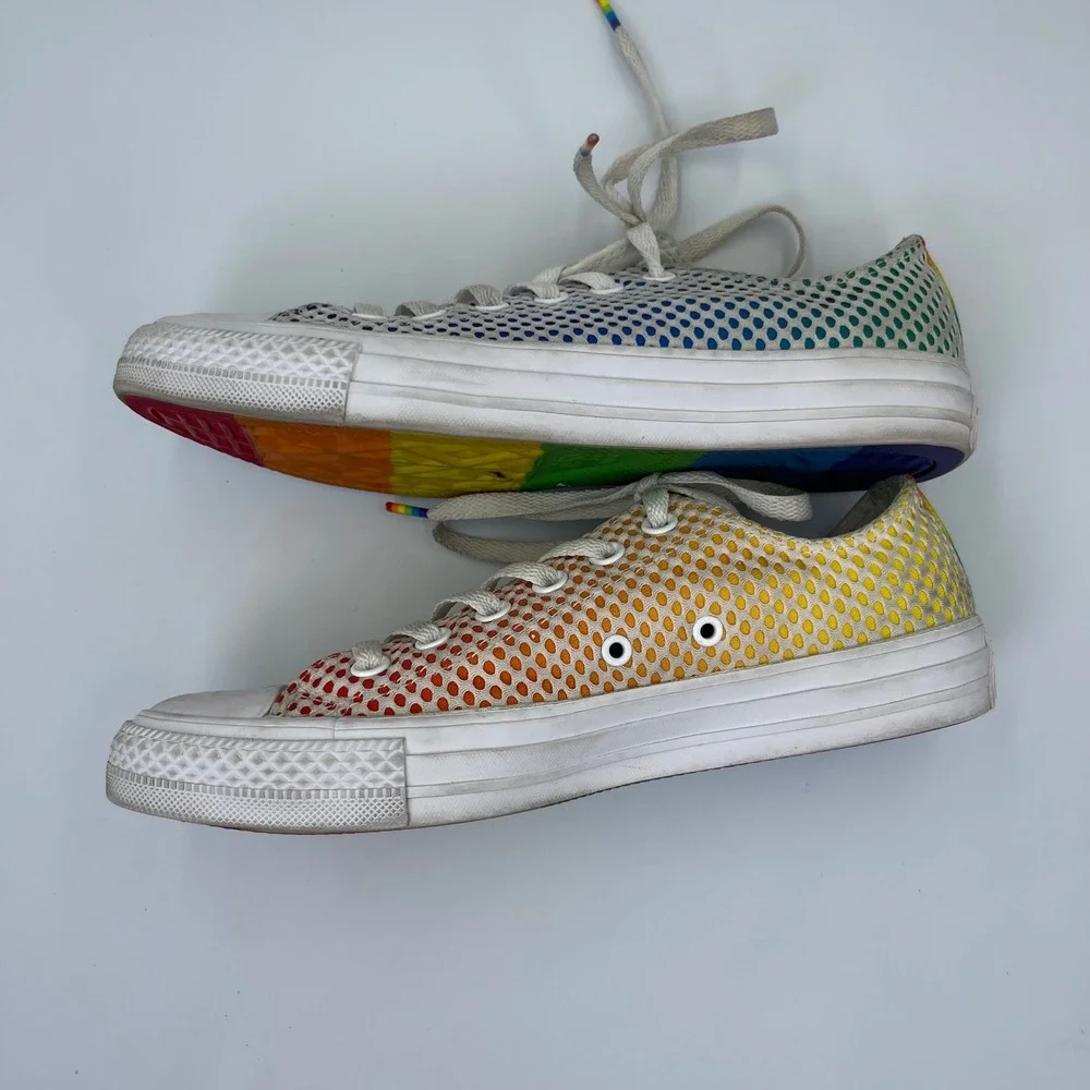 Converse Chuck Taylor All Star Ox Pride Rainbow Sneakers Unisex Mens 6 Womens 8